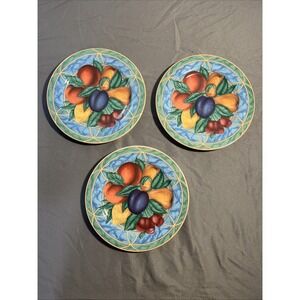 Victoria Beale Forbidden Fruit Lot Of 3 Salad Plates Porcelain